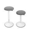 123inkt ergonomische ronde zitkruk met gasveer wit (47 cm - 64 cm)  390053 - 3