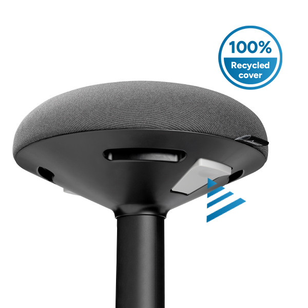 123inkt ergonomische ronde zitkruk met gasveer zwart (47 cm - 64 cm)  390052 - 5