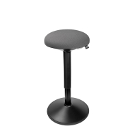 123inkt ergonomische ronde zitkruk met gasveer zwart (47 cm - 64 cm)  390052