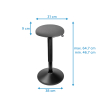 123inkt ergonomische ronde zitkruk met gasveer zwart (47 cm - 64 cm)  390052 - 2
