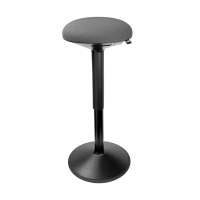 123inkt ergonomische ronde zitkruk met gasveer zwart (57 cm - 82 cm)  390050