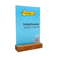 123inkt folderhouder houten T-voet A5  301456