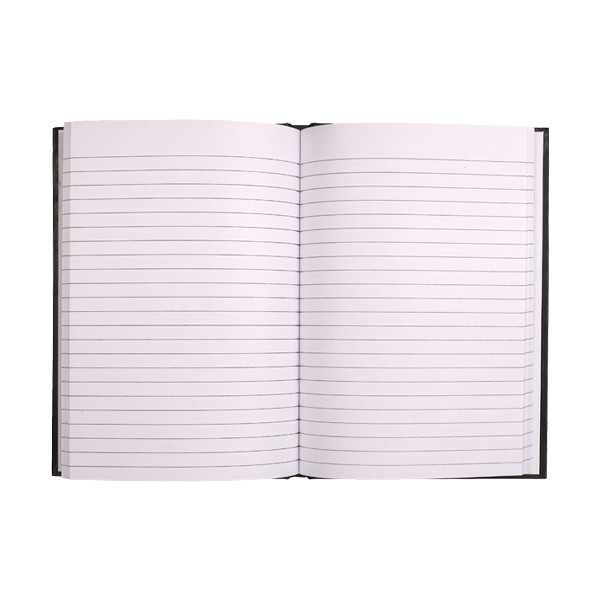 123inkt gebonden boek A5 gelijnd 80 vellen zwart 301412 - 2