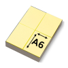 123inkt gekleurde blanco voorschriften geel 80 g/m² A6 (2000 vellen) 