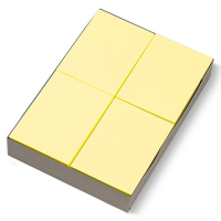 123inkt gekleurde blanco voorschriften geel 80 g/m² A6 (2000 vellen)   300612