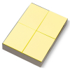 123inkt gekleurde blanco voorschriften geel 80 g/m² A6 (2000 vellen) 