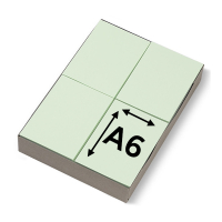 123inkt gekleurde blanco voorschriften lichtgroen 80 g/m² A6 (2000 vellen)  300614