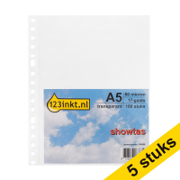 123inkt geperforeerd hoesje A5 17-gaats 80 micron (500 stuks)