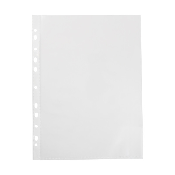 123inkt geperforeerd hoesje transparant A4 11-gaats 90 micron (100 stuks) 302409 - 1