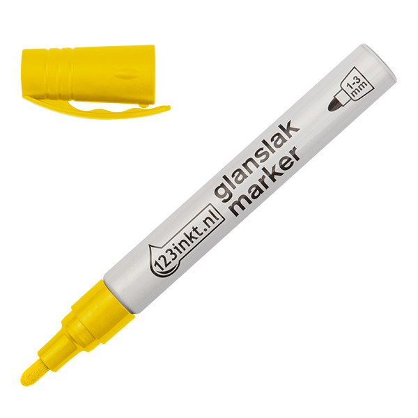 123inkt glanslakmarker geel (1 - 3 mm rond) 4-750-9-005C 300829 - 1