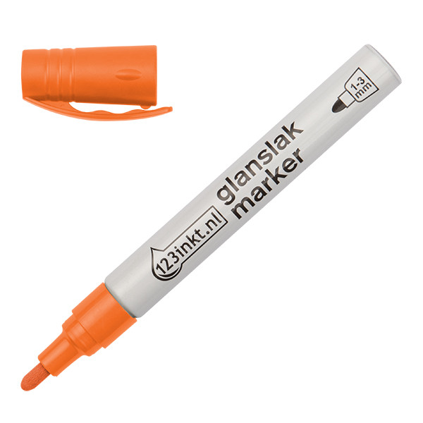 123inkt glanslakmarker oranje (1 - 3 mm rond) 4-750-9-006C 300830 - 1
