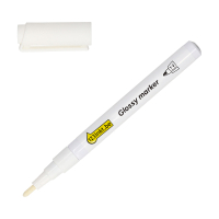 123inkt glanslakmarker wit (1 - 2 mm rond) 302984