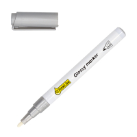 123inkt glanslakmarker zilver (1 - 2 mm rond) 302986