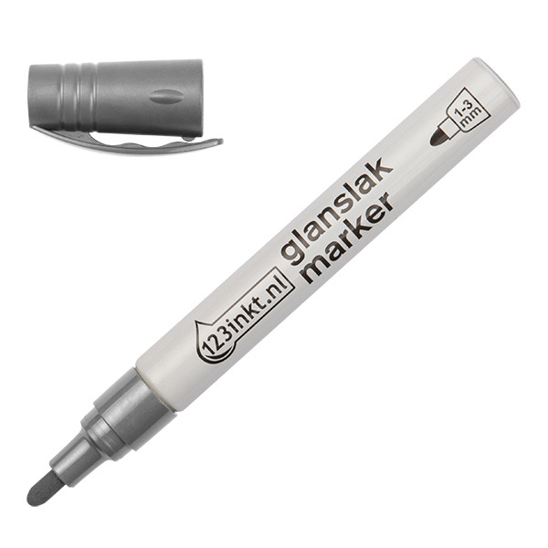 123inkt glanslakmarker zilver (1 - 3 mm rond) 4-750-9-054C 300833 - 1