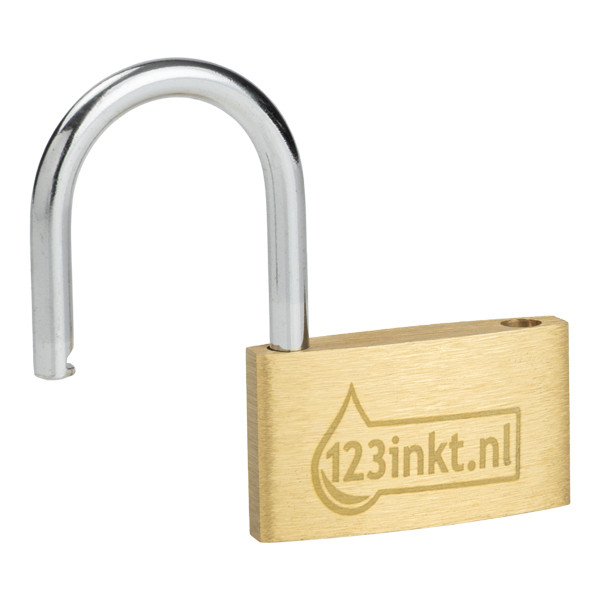 123inkt hangslot met sleutel (40x50x8 mm) 302579 - 3