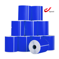 123inkt huismerk Bpost verzendlabels blauw 102 x 152 mm (10 stuks) 653331