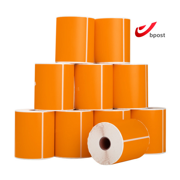 123inkt huismerk Bpost verzendlabels oranje 102 x 152 mm (10 stuks) 653328 - 1