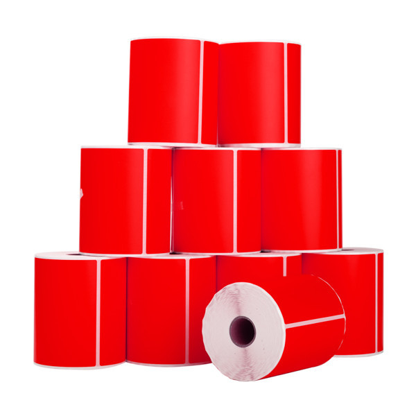 123inkt huismerk Bpost verzendlabels rood 102 x 152 mm (10 stuks) 653327 - 3