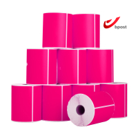 123inkt huismerk Bpost verzendlabels roze 102 x 152 mm (10 stuks) 653333