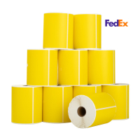 123inkt huismerk FedEx verzendlabels geel 102 x 152 mm (10 stuks) 653269