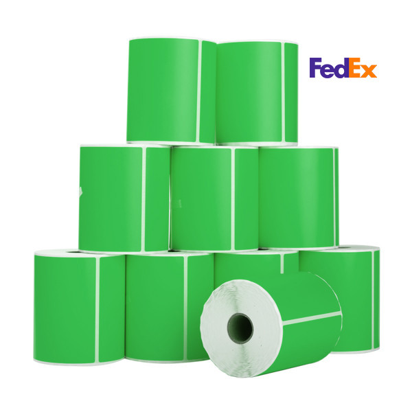 123inkt huismerk FedEx verzendlabels groen 102 x 152 mm (10 stuks) 653270 - 1