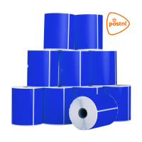 123inkt huismerk PostNL verzendetiketten blauw 102 x 152 mm (10 stuks) 089392