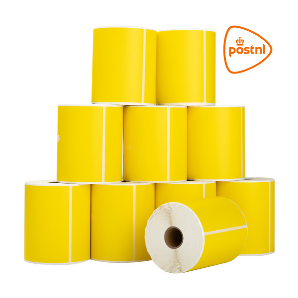 123inkt huismerk PostNL verzendetiketten geel 102 x 152 mm (10 stuks) 089390 - 1