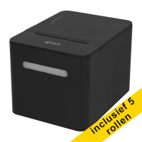 123inkt huismerk RP-T100 ticketprinter zwart bundel met 5x kassarol 80x80x12 303239