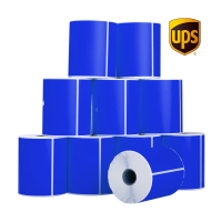 123inkt huismerk UPS verzendlabels blauw 102 x 152 mm (10 stuks) 653151