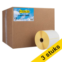 123inkt huismerk vervangt Aanbieding: 3x Zebra Z-Select 2000D label (800264-255) 102 x 64 mm (12 rollen) 650732