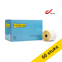 123inkt huismerk vervangt Aanbieding: 5x Zebra Z-Perform 1000D Bpost label (800284-605) 102 x 152 mm (12 rollen) 653366