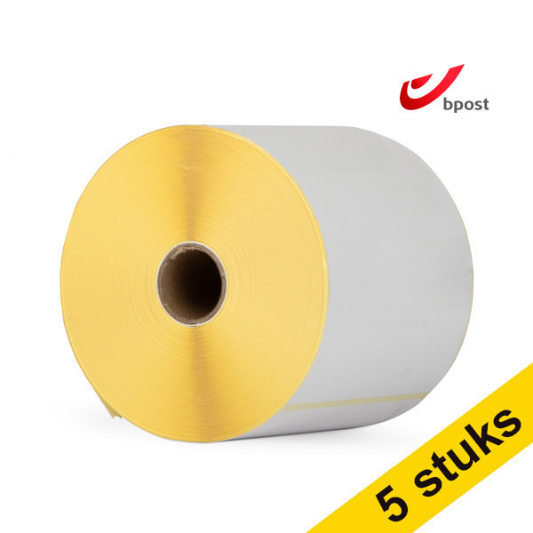 123inkt huismerk vervangt Aanbieding: 5x Zebra Z-Perform 1000D Bpost label (800284-605) 102 x 152 mm (1 rol) 653367 - 1