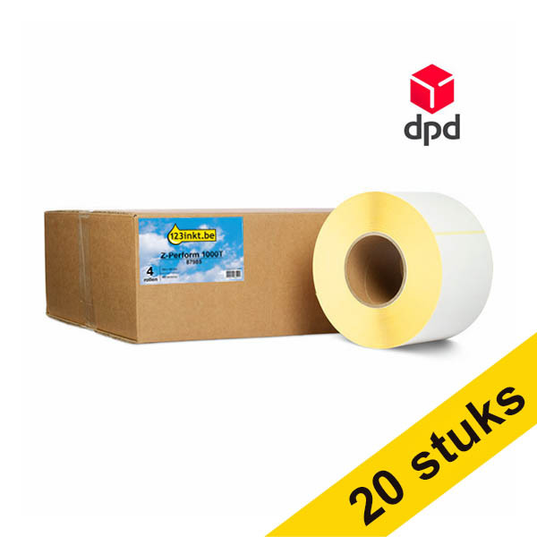 123inkt huismerk vervangt Aanbieding: 5x Zebra Z-Perform 1000T DPD label (87985) 102 x 152 mm (4 rollen) 653430 - 1