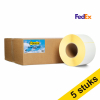 123inkt huismerk vervangt Aanbieding: 5x Zebra Z-Perform 1000T FedEx label (87985) 102 x 152 mm (4 rollen) 653310 - 1