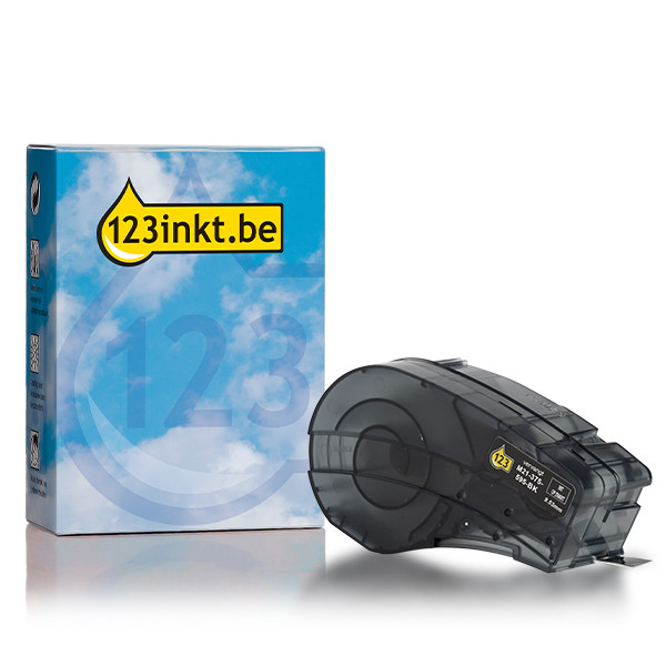 123inkt huismerk vervangt Brady M21-375-595-BK tape vinyl wit op zwart 9,53 mm x 6,40 m (nieuwe versie) 147745 - 1