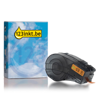 123inkt huismerk vervangt Brady M21-500-595-OR tape vinyl zwart op oranje 12,7 mm x 6,40 m (nieuwe versie) 147759