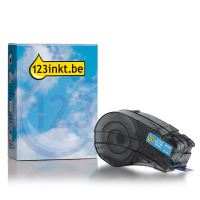 123inkt huismerk vervangt Brady M21-750-595-BL tape vinyl wit op blauw 19,1 mm x 6,40 m (nieuwe versie) 147770