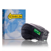 123inkt huismerk vervangt Brady M21-750-595-GN tape vinyl wit op groen 19,1 mm x 6,40 m
