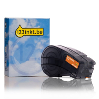 123inkt huismerk vervangt Brady M21-750-595-OR tape vinyl wit op oranje 19,1 mm x 6,40 m