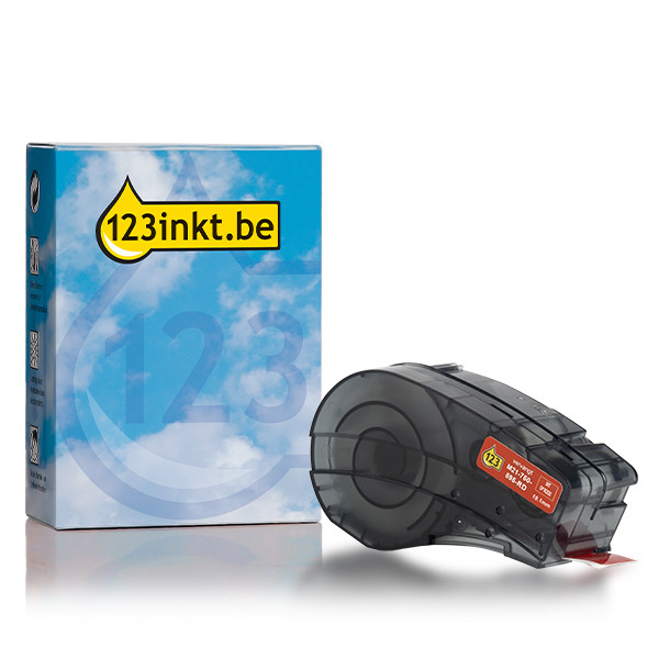 123inkt huismerk vervangt Brady M21-750-595-RD tape vinyl wit op rood 19,1 mm x 6,40 m (nieuwe versie) 147773 - 1