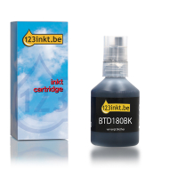 123inkt huismerk vervangt Brother BTD180BK inktfles zwart