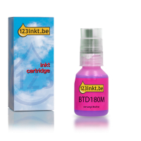 123inkt huismerk vervangt Brother BTD180M inktfles magenta