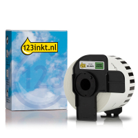 123inkt huismerk vervangt Brother DK-22205 doorlopend apotheeketiket zwart op groen 653450
