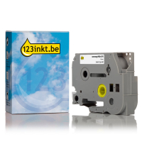 123inkt huismerk vervangt Brother HSe-241 krimpkous tape zwart op wit 18 mm HSE241C 088889