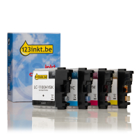 123inkt huismerk vervangt Brother LC-1100HYVALBP multipack 4 inktcartridges LC1100HYVALBPC 132091