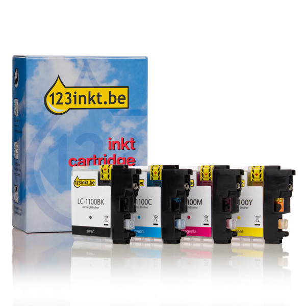 123inkt huismerk vervangt Brother LC-1100VALBP multipack 4 inktcartridges LC1100VALBPC 132125 - 1