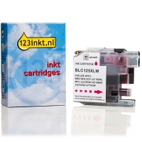 123inkt huismerk vervangt Brother LC-125XLM inktcartridge magenta hoge capaciteit LC-125XLMC 029103