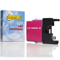 123inkt huismerk vervangt Brother LC-1280XLM inktcartridge magenta hoge capaciteit LC1280XLMC 029065