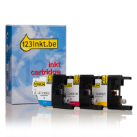 123inkt huismerk vervangt Brother LC-1280XLRBWBP multipack 3 inktcartridges