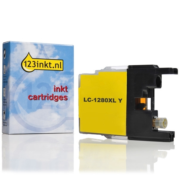 123inkt huismerk vervangt Brother LC-1280XLY inktcartridge geel hoge capaciteit LC1280XLYC 029069 - 1